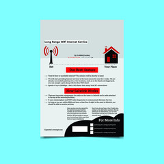 ISP Company Flyer Template Design 