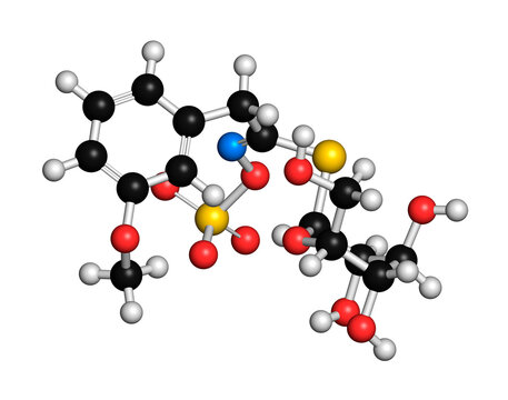 Glucolimnanthin herbal molecule, illustration