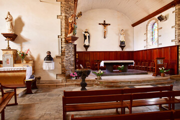 Le Tour du Parc, France - june 6 2021 : Saint Vincent Ferrier church