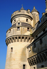 Fototapeta na wymiar Pierrefonds; France - april 3 2017 : historical castle