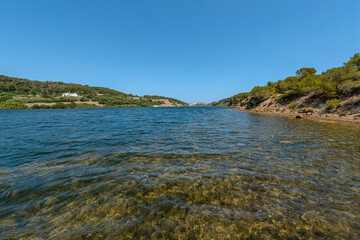 Fototapeta na wymiar Era Creek in Minorca, Balearic Islands, Spain.