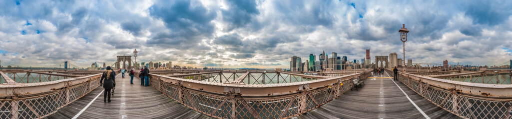 Naklejka premium Brooklyn Bridge in New York, United States.
