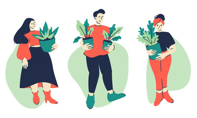 People with plans in hands, spring and summer