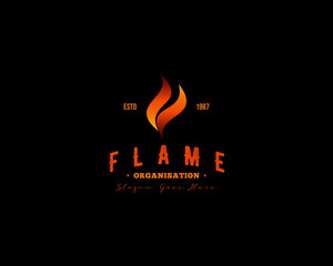 Fire Flame Logo Design Vector Template