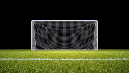 Football goal, illustration