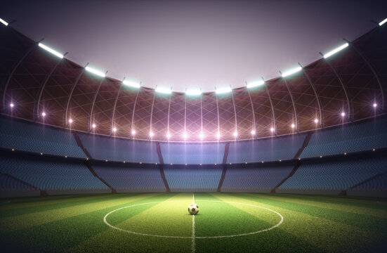Football stadium, illustration