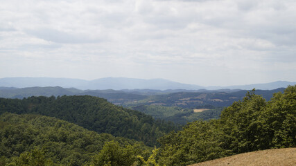 Vista dal sentiero nella comunità montana alto tevere umbro