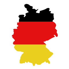 Fototapeta premium Map outline icon Germany flag image 