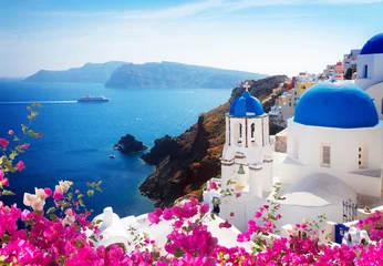  view of caldera with blue domes, Santorini © neirfy