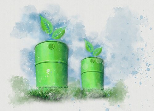 Green fuel, conceptual illustration