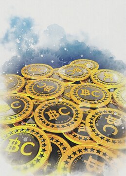 Bitcoin, conceptual illustration