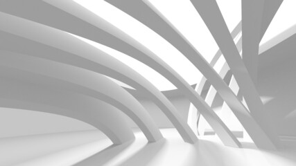 Abstract White Architecture Design Concept