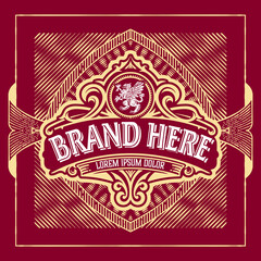 Western card with vintage style