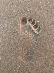 footprint in sand