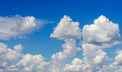 White clouds in blue sky