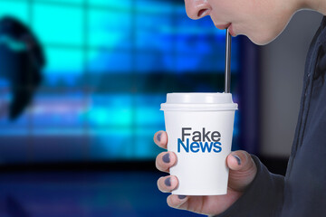 Fake news, information warfare, television informs people by interpreting events in their favor.