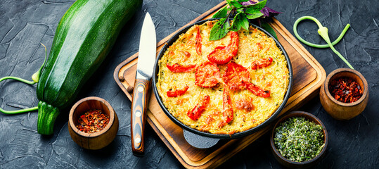 Zucchini vegetable casserole