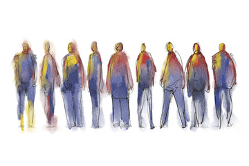 Architectural people sketch