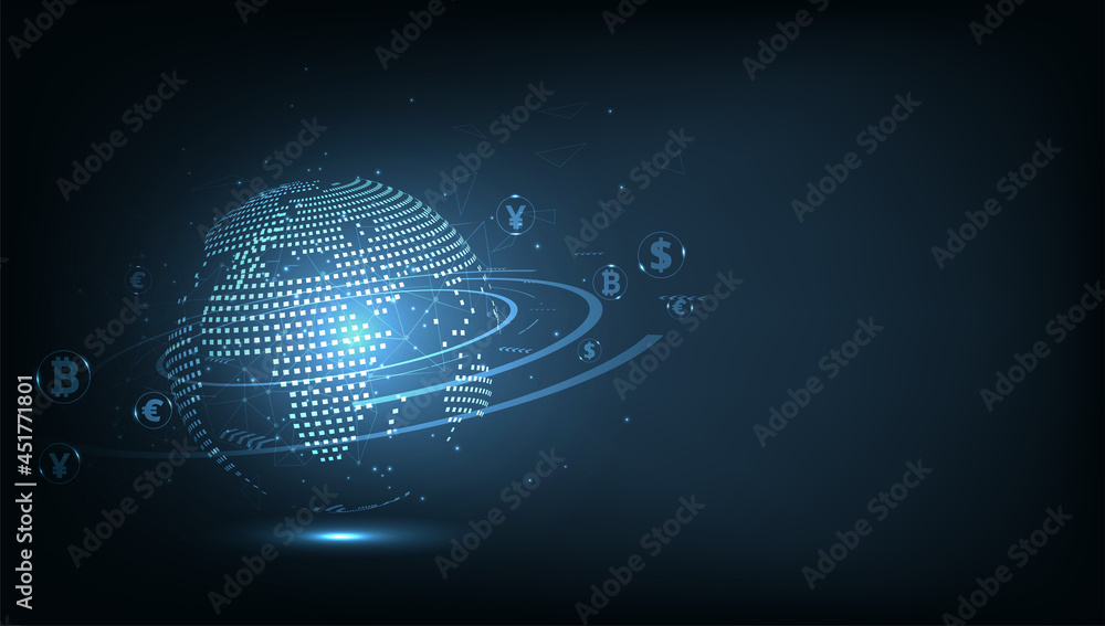 Poster money transaction technology concept.global network connection.money transfer. foreign exchange.paym