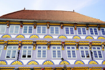 House facade of an old historical building in Hamlen