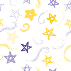 stars simple drawing vector seamles pattern