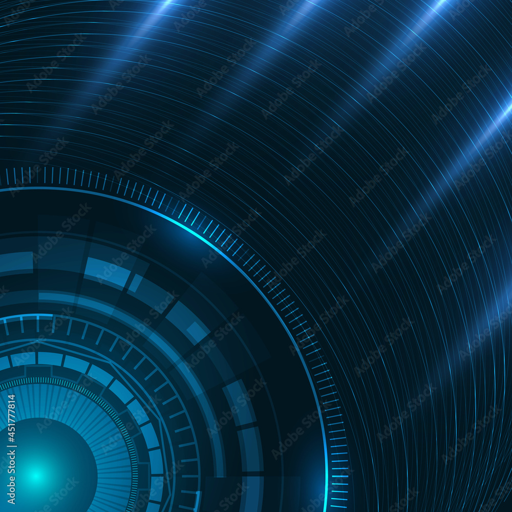 Poster abstract futuristic technology background. hud circle element. hi-tech communication concept.