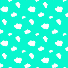 clouds on a turquoise background