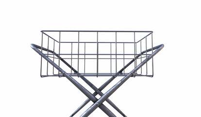 3D Render Shopping Cart Icon illustration Design.