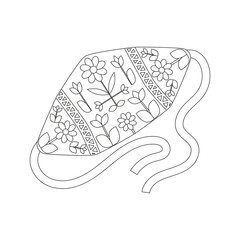 Isolated outline cap on white.