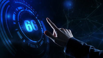 Internet, business, Technology and network concept. The concept of 6G network, high-speed mobile Internet, new generation networks.