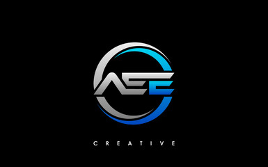 Fototapeta premium AEE Letter Initial Logo Design Template Vector Illustration
