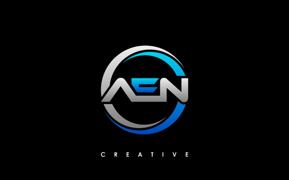 AEN Letter Initial Logo Design Template Vector Illustration