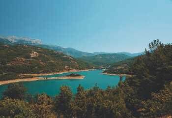 Fototapeta na wymiar Dim Reservoir Lake in Alanya Antalya Turkey