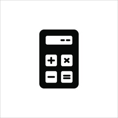 calculator keys icon on white background. color editable