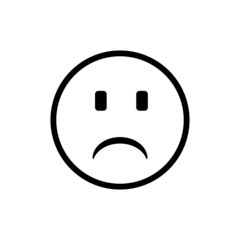  Sad emotion icon vector illustration