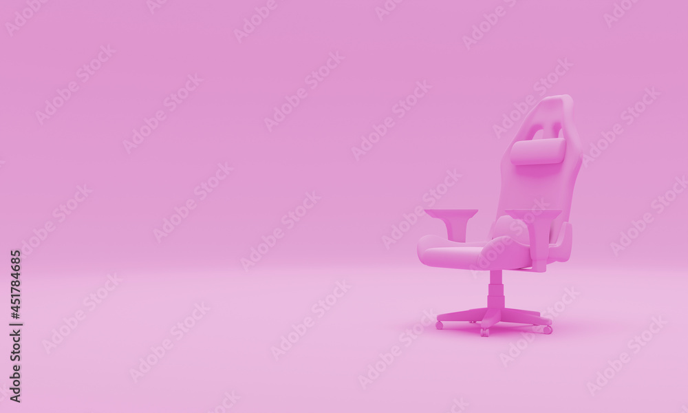 Poster 3d rendering gaming chair with empty space