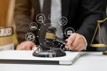 justice and law concept.Male judge Consultation and legal concepts, lawyers, 