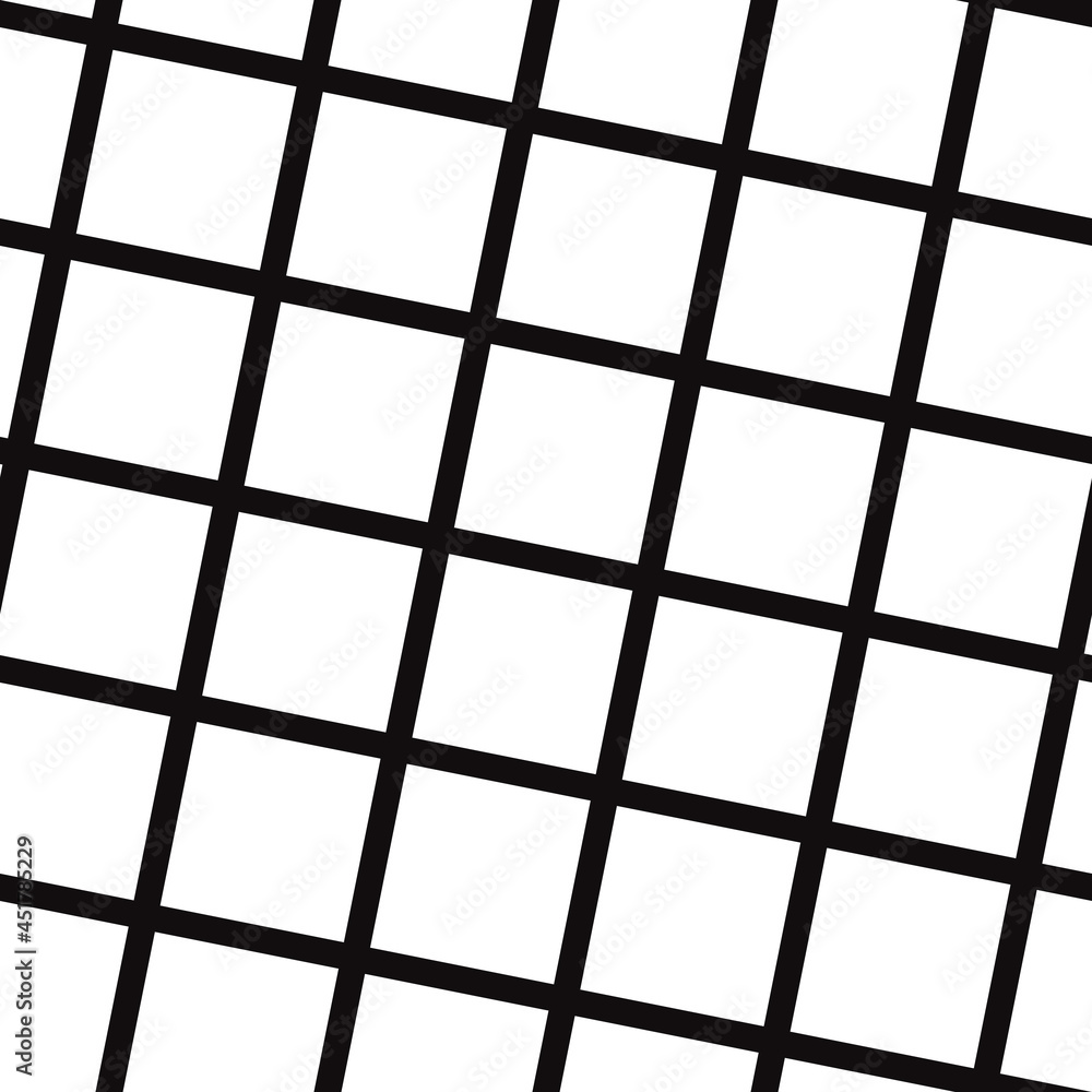 Poster Diagonal cells pattern. Seamless and vector empty white squares.