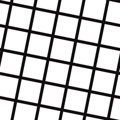 Diagonal cells pattern. Seamless and vector empty white squares.
