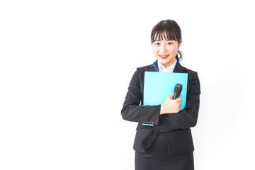 アイロン掛けをする若い主婦