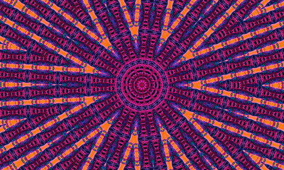 Retro pink, blue and orange, pattern of geometric shapes for scrapbooking. Colorful mosaic banner. Geometric hipster retro background with place for your text. Retro triangle background