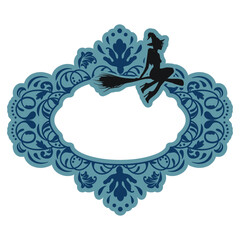 witch frame, vector artwork