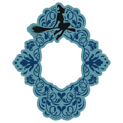 witch frame, vector artwork