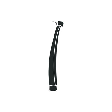 black dental drill isolated on white clip art preview