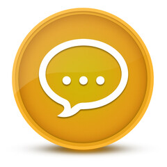 Fototapeta premium Talk luxurious glossy yellow round button abstract