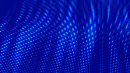 Technology background. Futuristic illustration. Wave of particles.Binary computer code Background. 3D rendering.