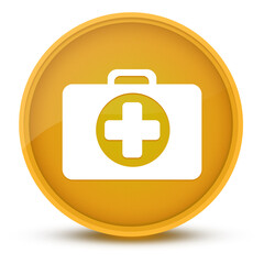 Fototapeta premium Medicine Bag luxurious glossy yellow round button abstract