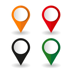 Vector icon of simple forms of point of location.