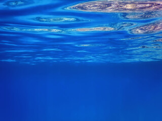 Underwater view of the sea surface