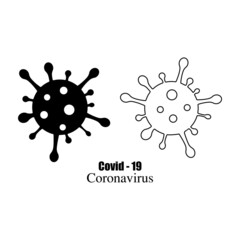 Virus icon.covid -19.vector illustration